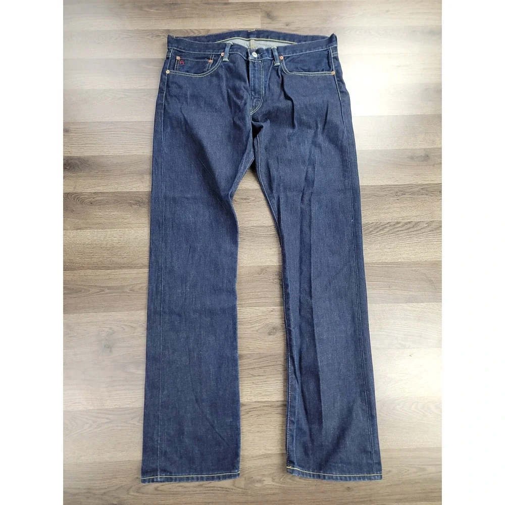 Polo Ralph Lauren Slim Fit Jeans Size 35x32 Dark Wash Stretch Cotton Straight